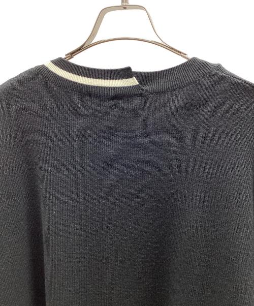 CULLNI（クルニ）CULLNI (クルニ) Neck Zip Line Knit(ネックジップラインニット) ブラック×ホワイト サイズ:Mの古着・服飾アイテム