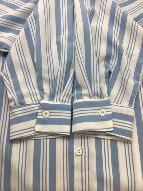 CalTop（キャルトップ）CalTop (キャルトップ) ストライプシャツ ホワイト×ブルー サイズ:不明の古着・服飾アイテム