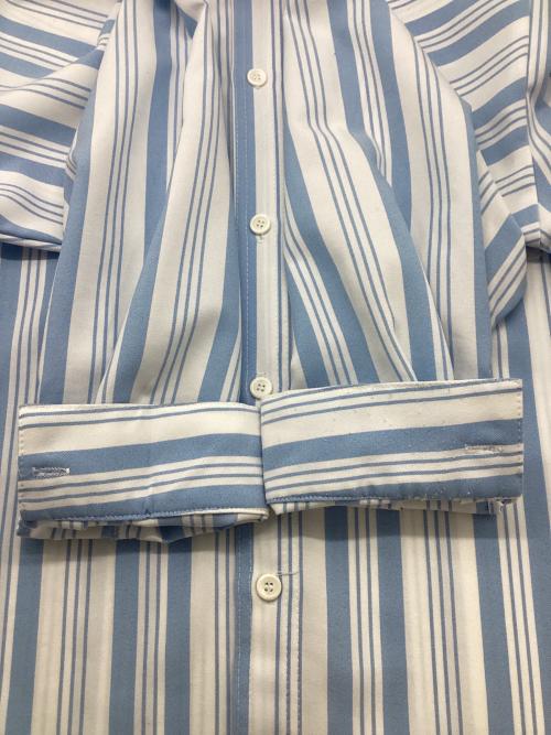 CalTop（キャルトップ）CalTop (キャルトップ) ストライプシャツ ホワイト×ブルー サイズ:不明の古着・服飾アイテム