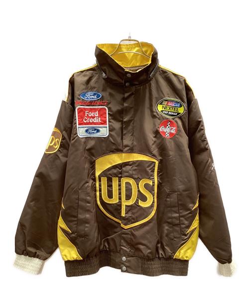 JEFF HAMILTON（ジェフハミルトン）JEFF HAMILTON (ジェフハミルトン) レーシングジャケット ブラウン サイズ:XLの古着・服飾アイテム