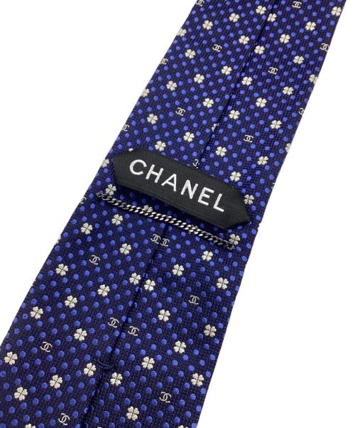 CHANEL（シャネル）CHANEL (シャネル) ココマークシルクネクタイ ブルー サイズ:記載なしの古着・服飾アイテム