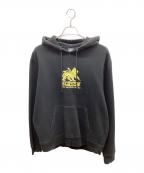 stussyステューシー）の古着「プルオーバーパーカー」｜ブラック