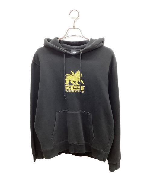 stussy（ステューシー）stussy (ステューシー) プルオーバーパーカー ブラック サイズ:Mの古着・服飾アイテム