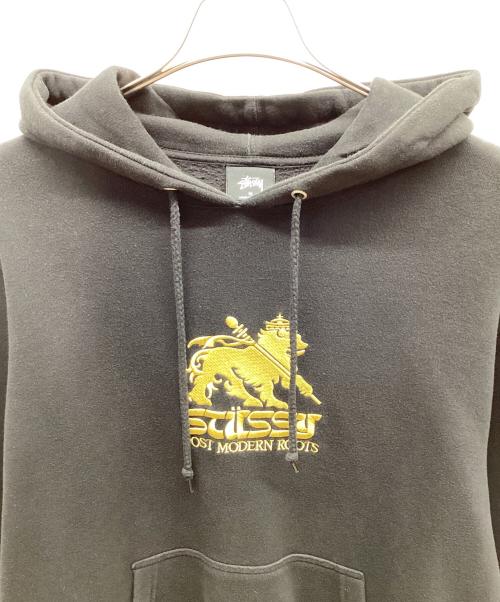stussy（ステューシー）stussy (ステューシー) プルオーバーパーカー ブラック サイズ:Mの古着・服飾アイテム
