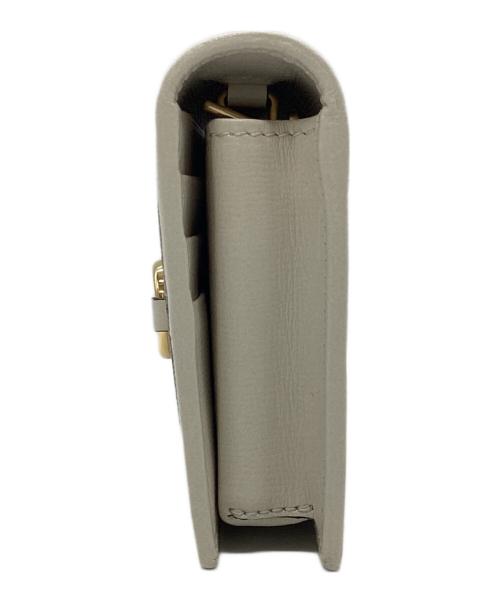 GUCCI（グッチ）GUCCI (グッチ) グッチ ホースビット 1955 チェーン付き ウォレット グレー×ホワイトの古着・服飾アイテム