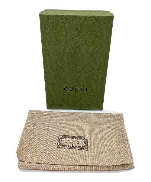 GUCCI（グッチ）GUCCI (グッチ) グッチ ホースビット 1955 チェーン付き ウォレット グレー×ホワイトの古着・服飾アイテム