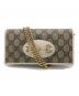 GUCCI（グッチ）の古着「グッチ ホースビット 1955 チェーン付き ウォレット」｜グレー×ホワイト