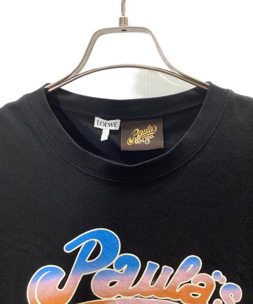 LOEWE（ロエベ）LOEWE (ロエベ) Paula’s Ibiza (パウラズ イビザ) ロゴプリントTシャツ ブラック サイズ:Ｌの古着・服飾アイテム