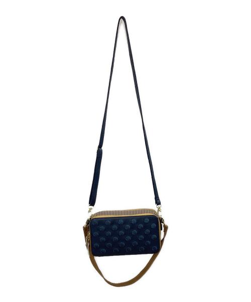 ear PAPILLONNER（イアパピヨネ）ear PAPILLONNER (イアパピヨネ) ウォレット&ショルダーバッグ ブラウン×ブルーの古着・服飾アイテム