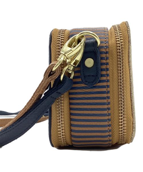 ear PAPILLONNER（イアパピヨネ）ear PAPILLONNER (イアパピヨネ) ウォレット&ショルダーバッグ ブラウン×ブルーの古着・服飾アイテム