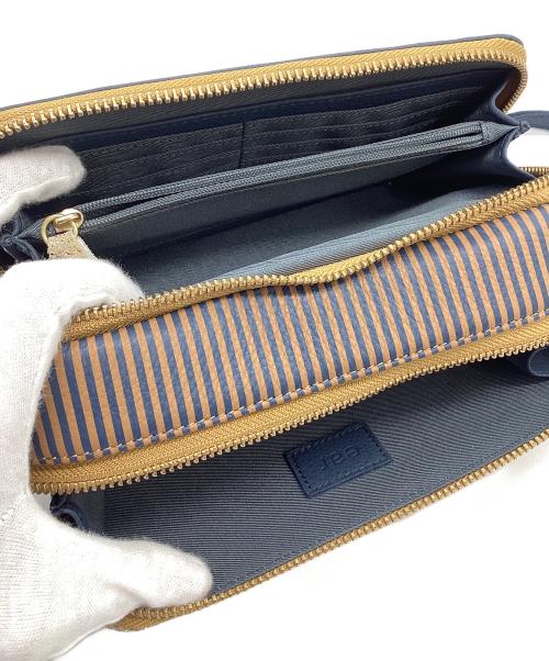 ear PAPILLONNER（イアパピヨネ）ear PAPILLONNER (イアパピヨネ) ウォレット&ショルダーバッグ ブラウン×ブルーの古着・服飾アイテム