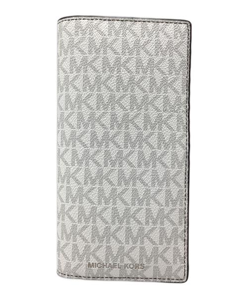 MICHAEL KORS（マイケル・コース）MICHAEL KORS (マイケルコース) COOPER バイフォールド カードケース - MKシグネチャー ホワイトの古着・服飾アイテム