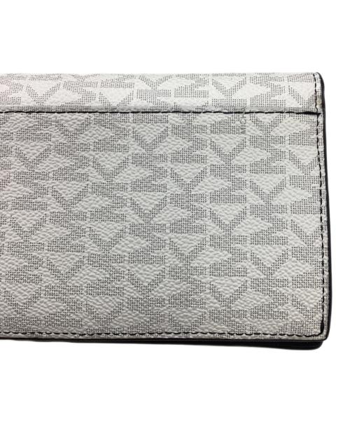 MICHAEL KORS（マイケル・コース）MICHAEL KORS (マイケルコース) COOPER バイフォールド カードケース - MKシグネチャー ホワイトの古着・服飾アイテム