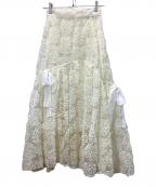Snidelスナイデル）の古着「バリエチュールスカート」｜アイボリー