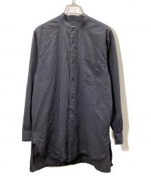 COMOLI（コモリ）の古着「バンドカラーシャツ」｜ネイビー