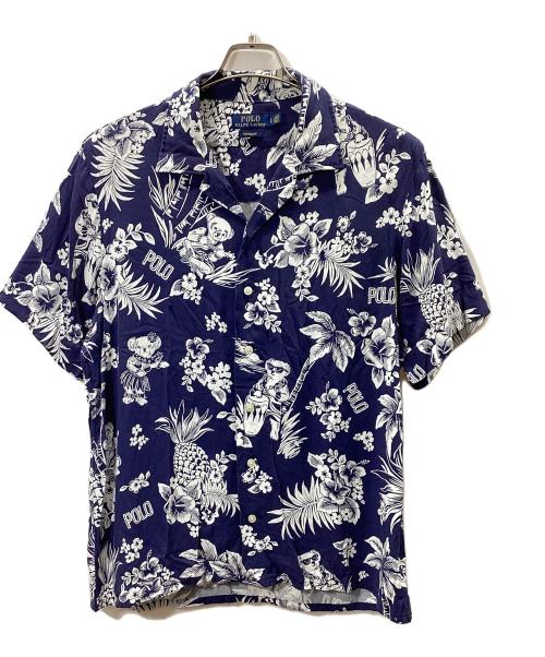 POLO RALPH LAUREN（ポロ・ラルフローレン）POLO RALPH LAUREN (ポロ・ラルフローレン) アロハシャツ ネイビー サイズ:Lの古着・服飾アイテム