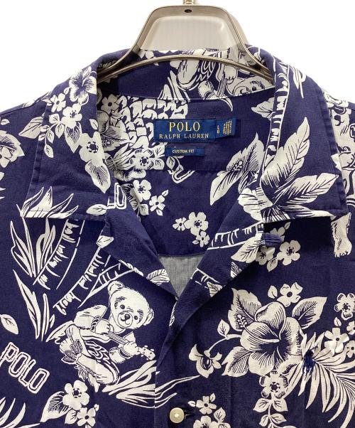 POLO RALPH LAUREN（ポロ・ラルフローレン）POLO RALPH LAUREN (ポロ・ラルフローレン) アロハシャツ ネイビー サイズ:Lの古着・服飾アイテム