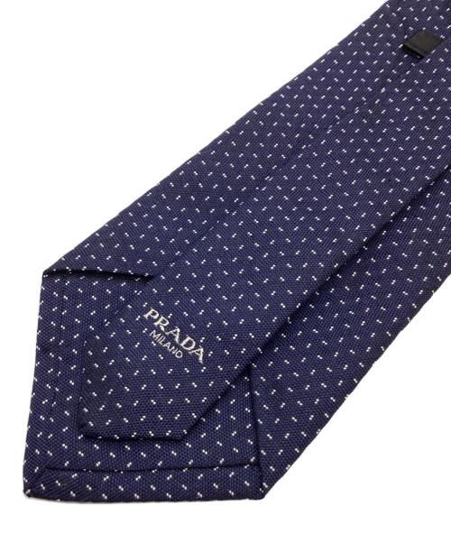 PRADA（プラダ）PRADA (プラダ) シルクネクタイ ネイビー サイズ:記載なしの古着・服飾アイテム
