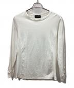 1minute 1secondワンミニットワンセカンド）の古着「heart patch long sleeve cut sew(ハートパッチロングスリーブカットソー)」｜ホワイト