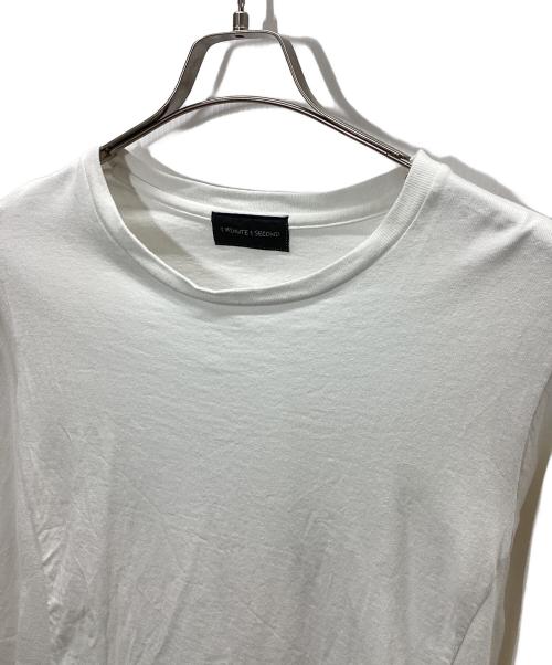 1minute 1second（ワンミニットワンセカンド）1minute 1second (ワンミニットワンセカンド) heart patch long sleeve cut sew(ハートパッチロングスリーブカットソー) ホワイト サイズ:Mの古着・服飾アイテム