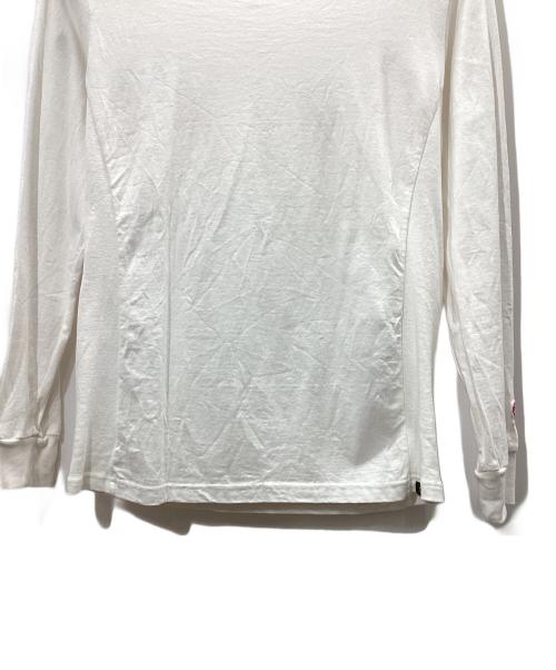 1minute 1second（ワンミニットワンセカンド）1minute 1second (ワンミニットワンセカンド) heart patch long sleeve cut sew(ハートパッチロングスリーブカットソー) ホワイト サイズ:Mの古着・服飾アイテム