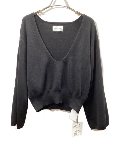 CAPRICIEUX LE'MAGE（カプリシューレマージュ）CAPRICIEUX LE'MAGE (カプリシューレマージュ) 2SET肩スリットニット ブラック サイズ:FREEの古着・服飾アイテム