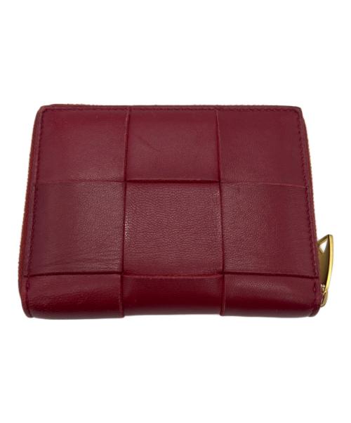 BOTTEGA VENETA（ボッテガベネタ）BOTTEGA VENETA (ボッテガベネタ) スモールカセット ラウンドファスナー財布 レッドの古着・服飾アイテム