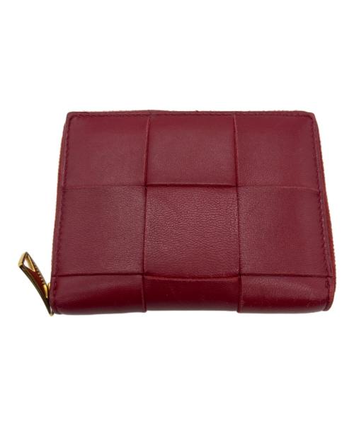 BOTTEGA VENETA（ボッテガベネタ）BOTTEGA VENETA (ボッテガベネタ) スモールカセット ラウンドファスナー財布 レッドの古着・服飾アイテム