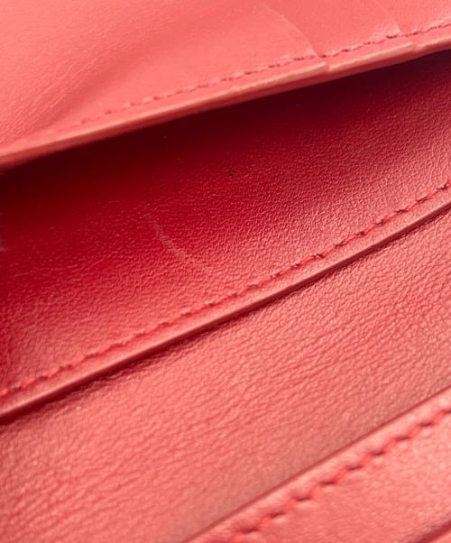 BOTTEGA VENETA（ボッテガベネタ）BOTTEGA VENETA (ボッテガベネタ) スモールカセット ラウンドファスナー財布 レッドの古着・服飾アイテム