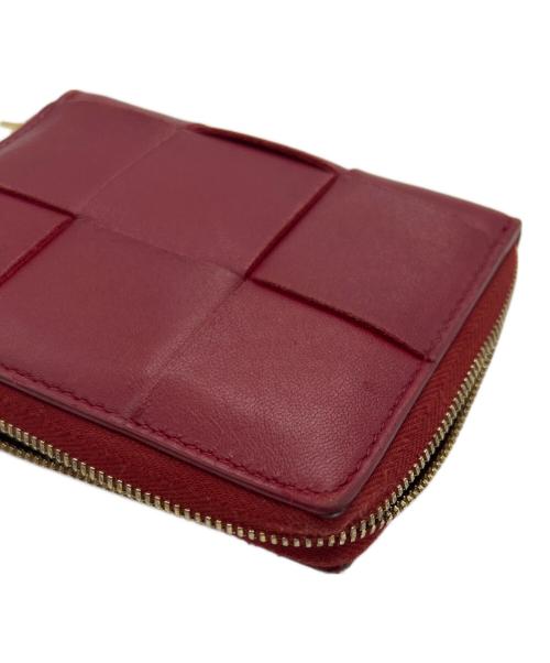 BOTTEGA VENETA（ボッテガベネタ）BOTTEGA VENETA (ボッテガベネタ) スモールカセット ラウンドファスナー財布 レッドの古着・服飾アイテム