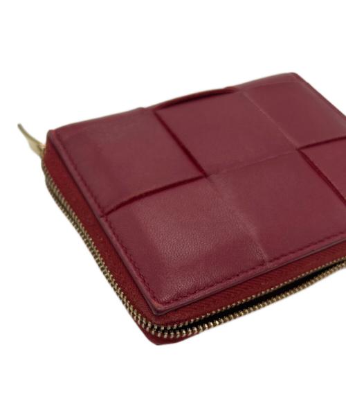 BOTTEGA VENETA（ボッテガベネタ）BOTTEGA VENETA (ボッテガベネタ) スモールカセット ラウンドファスナー財布 レッドの古着・服飾アイテム