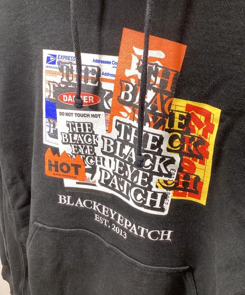 BlackEyePatch（ブラックアイパッチ）BlackEyePatch (ブラックアイパッチ) プルオーバーパーカー ブラック サイズ:Mの古着・服飾アイテム