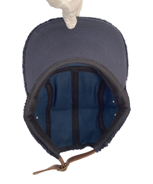 SUPREME（シュプリーム）Supreme (シュプリーム) Box Logo Croc Embossed Velvet Camp Cap ネイビーの古着・服飾アイテム