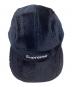 中古・古着 Supreme (シュプリーム) Box Logo Croc Embossed Velvet Camp Cap ネイビー：8000円