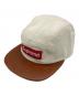 Supreme（シュプリーム）の古着「Denim Leather Visor Camp Cap」｜ブラウン×ベージュ