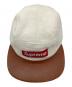 中古・古着 Supreme (シュプリーム) Denim Leather Visor Camp Cap ブラウン×ベージュ：9000円
