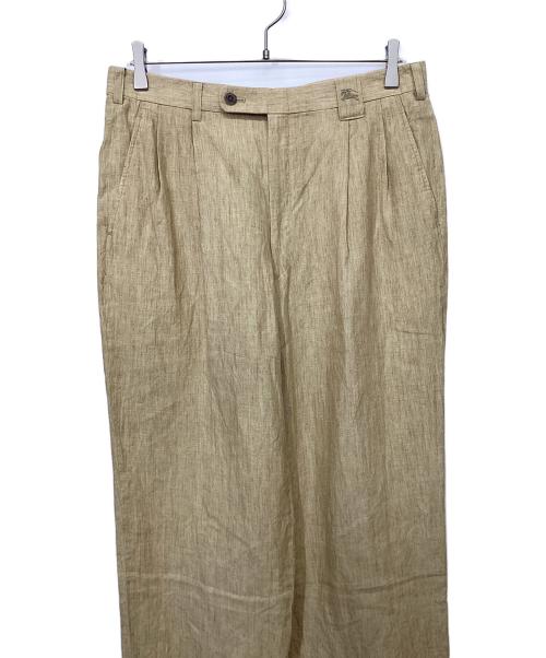 Burberry's（バーバリー）Burberry's (バーバリーズ) タックパンツ ブラウン サイズ:85cmの古着・服飾アイテム