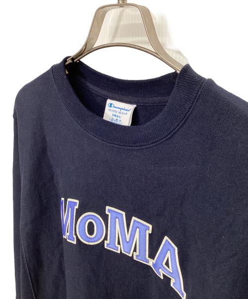 Champion REVERSE WEAVE（チャンピオン リバース ウィーブ）Champion REVERSE WEAVE (チャンピオン リバース ウィーブ) MoMA (モマ) クルーネックスウェット ネイビー サイズ:Sの古着・服飾アイテム