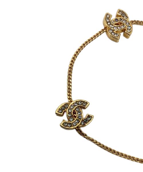 CHANEL（シャネル）CHANEL (シャネル) ココマーク ラインストーン ブレスレット ゴールドの古着・服飾アイテム