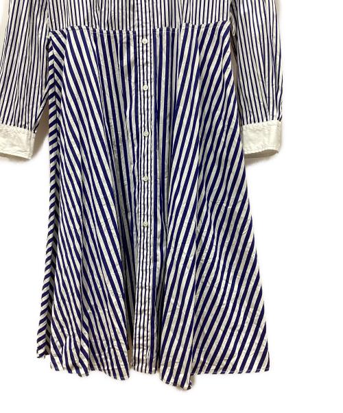 POLO RALPH LAUREN（ポロ・ラルフローレン）POLO RALPH LAUREN (ポロ・ラルフローレン) シャツワンピース ホワイト×ブルー サイズ:4の古着・服飾アイテム
