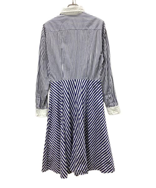 POLO RALPH LAUREN（ポロ・ラルフローレン）POLO RALPH LAUREN (ポロ・ラルフローレン) シャツワンピース ホワイト×ブルー サイズ:4の古着・服飾アイテム