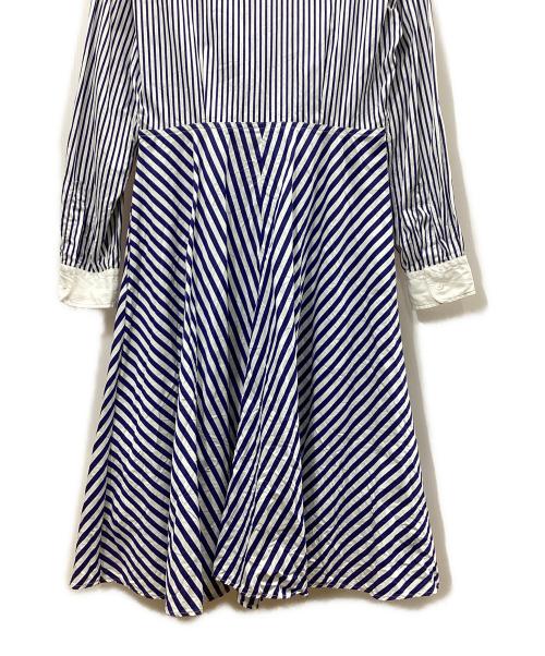 POLO RALPH LAUREN（ポロ・ラルフローレン）POLO RALPH LAUREN (ポロ・ラルフローレン) シャツワンピース ホワイト×ブルー サイズ:4の古着・服飾アイテム