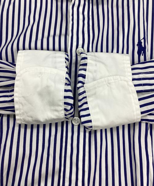 POLO RALPH LAUREN（ポロ・ラルフローレン）POLO RALPH LAUREN (ポロ・ラルフローレン) シャツワンピース ホワイト×ブルー サイズ:4の古着・服飾アイテム