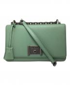 PRADAプラダ）の古着「サフィアーノチェーンショルダーバッグ」｜グリーン