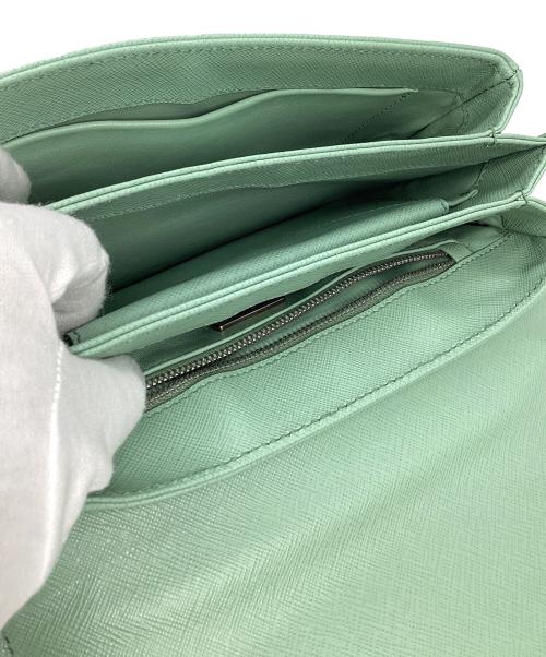 PRADA（プラダ）PRADA (プラダ) サフィアーノチェーンショルダーバッグ グリーンの古着・服飾アイテム