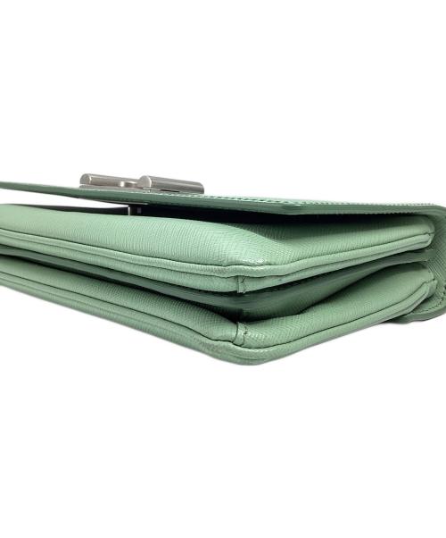 PRADA（プラダ）PRADA (プラダ) サフィアーノチェーンショルダーバッグ グリーンの古着・服飾アイテム