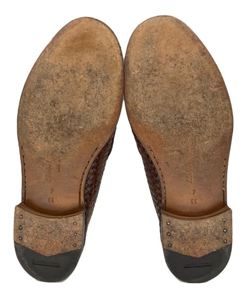 Salvatore Ferragamo（サルヴァトーレ フェラガモ）Salvatore Ferragamo (サルヴァトーレ フェラガモ) ローファー イントレチャート ブラウン サイズ:7 2Eの古着・服飾アイテム