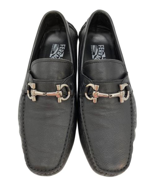 Salvatore Ferragamo（サルヴァトーレ フェラガモ）Salvatore Ferragamo (サルヴァトーレ フェラガモ) ドライビングシューズ ガンチーニ ブラック サイズ:40の古着・服飾アイテム