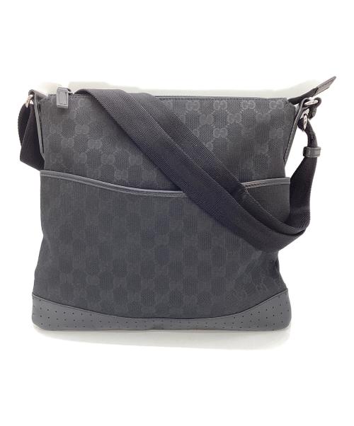 GUCCI（グッチ）GUCCI (グッチ) GGキャンバス ショルダーバッグ ブラックの古着・服飾アイテム