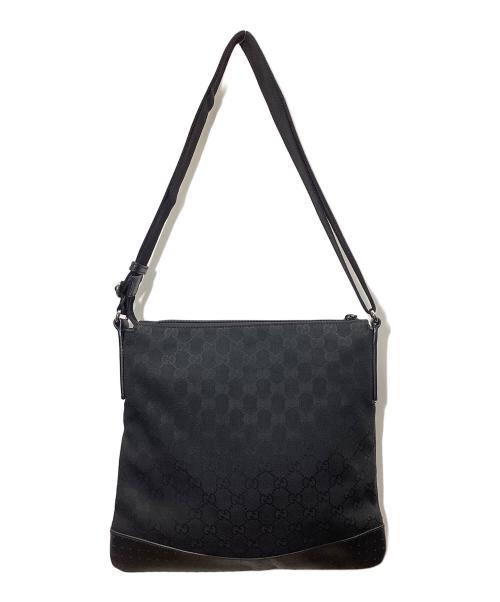GUCCI（グッチ）GUCCI (グッチ) GGキャンバス ショルダーバッグ ブラックの古着・服飾アイテム